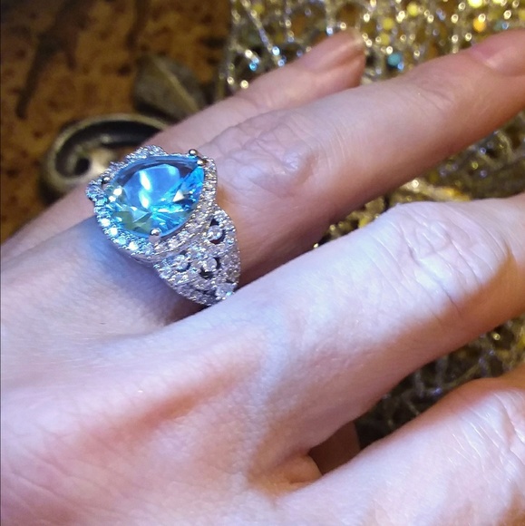 💎LT, BLUE TOPAZ Ring SPECIAL!!!💎Sz 8 - Picture 3 of 8